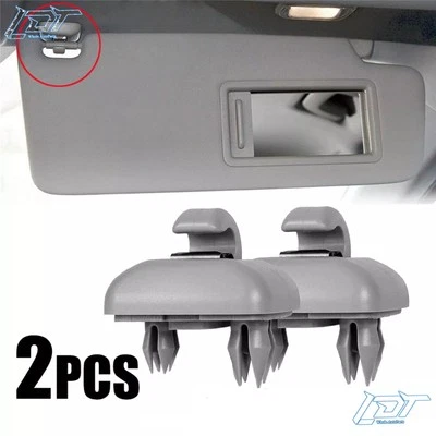 Pair Sun Visor Clip Holder Hook Grey For Audi A3 A4 Q5 B6 B7 S4 S5 TT 8U0857562A - Изображение 1 из 4