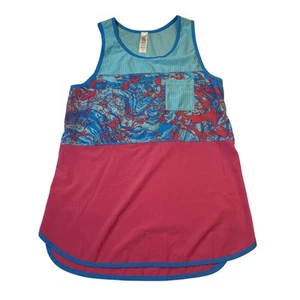 IVIVVA By Lululemon Quick Dry Pink Blue Tank Top Sleeveless Muscle Size 12 - EUC - Picture 1 of 5