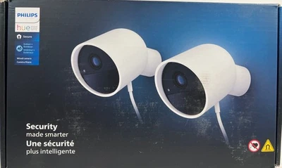 Usado -Philips - Câmera com Fio de Segurança Hue - 2PK - Branco - GRÁTIS S/H - Imagem 1 de 3