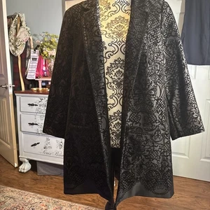 Roz And Ali Damask Open 3/4 Sleeve Jacket . Sz XL Woman’s. - Picture 1 of 12