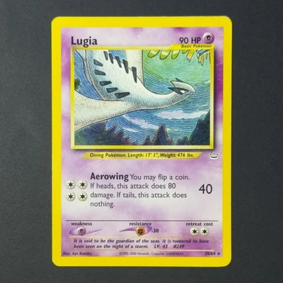 Pokemon TCG Lugia 20/64 Unlimited Rare Neo Revelation LP - Image 1 of 4