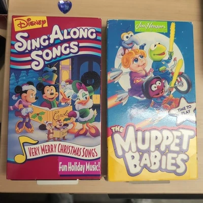 Muppet Babies Time to Play Star Wars EP VHS, 1993 Mickey Disney Sing A Long Song - Image 1 of 4