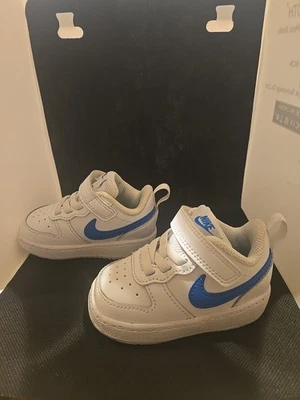 Nike Court Borough Low 2 Sneakers BQ5453-123 White/Blue Toddler Size US 4C - Image 1 of 4
