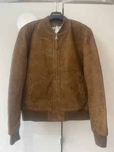 Schott NYC goatskin suede leather bomber jacket rust XL BNWT RRP: £350 - Picture 1 of 21