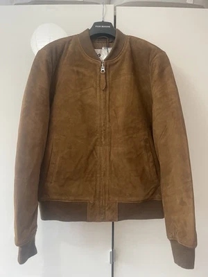 Schott NYC goatskin suede leather bomber jacket rust XL BNWT RRP: £350 - Image 1 of 4