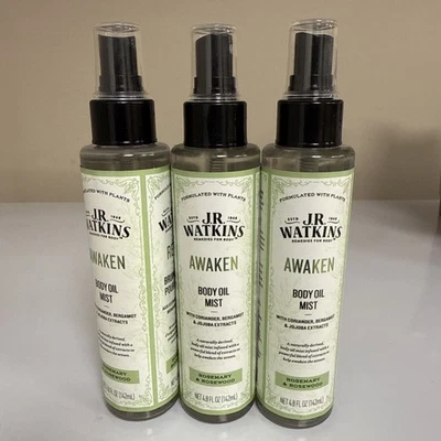 PACK DE 3 vaporizadores de aceite corporal J.R. Watkins Awaken, romero y palo de rosa, 4,8 oz Foto 1 de 2