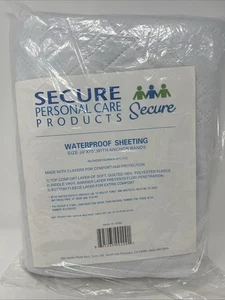 Waterproof Sheeting Secure Personal Care Products 39"x75" With Anchor Bands - Picture 1 of 2