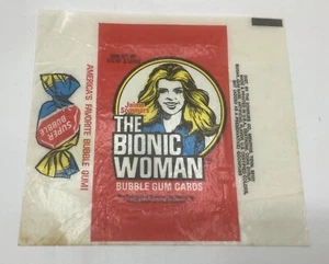 Bionic Woman-1976 Donruss Trading Card Wrapper-RARO ottime condizioni - Foto 1 di 2