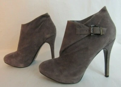 Botines Colin Stuart Gamuza GRIS GRIS Stiletto Envolvente Talla 7.5B Foto 1 de 4