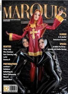 Latex Fetisch Outfits Rubber Nonnen St. Libidex Maske Overall Catsuit Slip Kleid - Bild 1 von 2