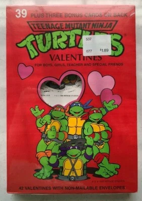 Teenage Mutant Ninja Turtles Valentines Card Set - Rare NEW - 42 Cards - Image 1 of 4