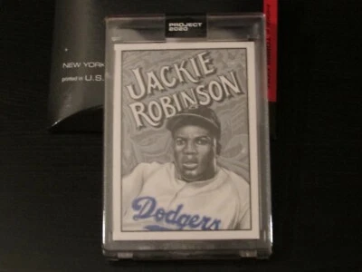 Topps Project 2020 Card #79 Jackie Robinson by Mister Cartoon w/box In Hand - Image 1 of 4