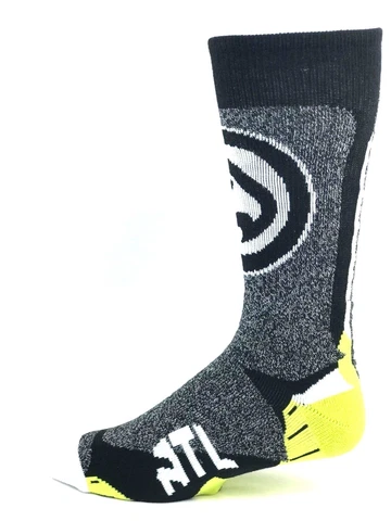 Atlanta Hawks Basketball Downtown Black and Yellow Deuce Crew Socks Cover