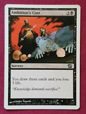 Magic The Gathering 8TH EDITION AMBITION'S COST black card MTG