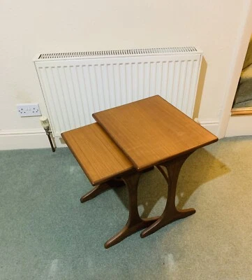 Mid Century Teak Nest Of Tables Used  - Image 1 of 4