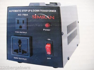 Simran AC750A Voltage Converter 110v 220v AC 750W Max Transformer Step UP Down - Image 1 of 4