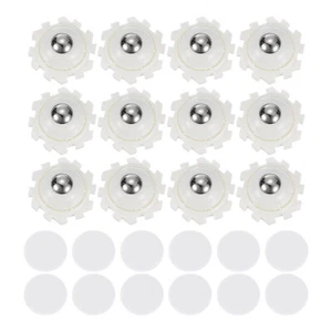 24stk Mini-Selbstklebende Lenkrollen, 1,02" x 0,47" 360° Drehbare Rollen (Weiß) - Bild 1 von 7