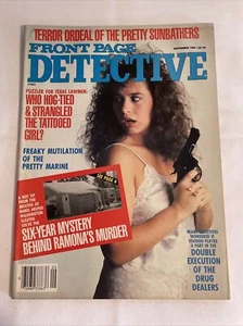 1987 September, Front Page Detective Magazine, Hog-Tied & Strangled (MH159) - Imagen 1 de 3