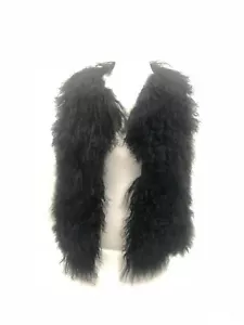 UGG Abbey Mongolian Shearling Vest Black 1018968 Women's Sheepskin - Picture 1 of 12