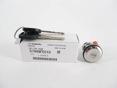 Genuine OEM Subaru 57449FE010 Trunk Lock Cylinder w/Keys 2002-2007 Impreza - Image 1 of 4