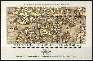 Iceland 1990 ☀ Navy Paper - NORDIA '91  - Mi. Bl. 11 MSS ☀ MNH**