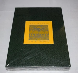 The Hobbit J.R.R Tolkien Deluxe Edition Slipcase HMCo Leather Bound Book NEW UT1 - Picture 1 of 5