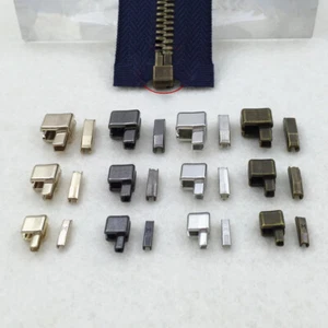 Metal Repair Zipper Stopper Open End DIY Clothes Sewing Zipper Accessories 5Sets - Picture 1 of 15