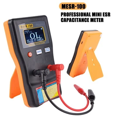 Digital LCD Display V2 ESR/LOW Ohm Meter In Circuit Capacitance Test MESR-100 - Image 1 of 4
