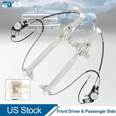 For 1999-2021 Ford E-350 Super Duty Pair Rear Side Window Regulator with Motor - Image 1 of 4