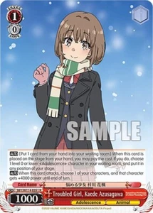 Weiss Schwarz: Rascal Does Not Dream Series- SBY/W114-E051 Kaede Azusagawa R - Picture 1 of 1