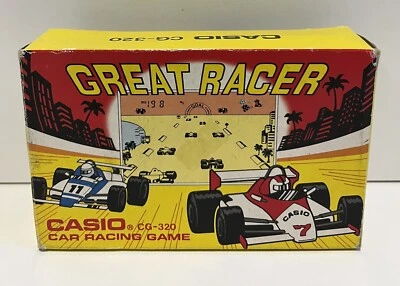 CONSOLE GREAT RACER CASIO CG-320  BOXED VINTAGE LCD GAME RETRO 1984 USED AS IS Foto 1 de 4