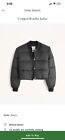 Abercrombie & Fitch Black Puffer Bomber Jacket Cropped Womens Size S NWT
