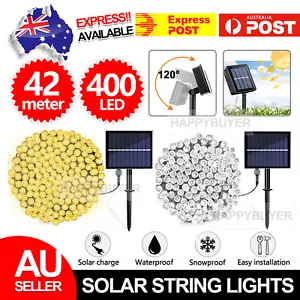 42M 400LED String Solar Powered Fairy Lights Garden Christmas Waterproof Outdoor - Picture 1 of 11