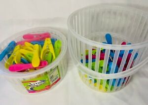 Bettina Collapsible Peg Basket and Pegs - 36 Pegs, Line hook