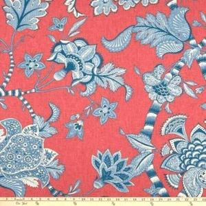 Belmondo in Red 54" Wide P Kaufmann 89% Cotton / 11% Rayon Floral Damask - Picture 1 of 2