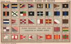 YACHT FLAGS. Assorted colours 1902 old antique vintage print picture