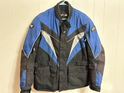 Tour Master Saber Jacket Mens 42 Blue Color Block Armored Motorcycle Biker EUC - Image 1 of 3