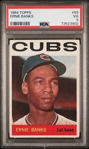 1964 Topps Ernie Banks Baseball Card #55 PSA 3 73523402