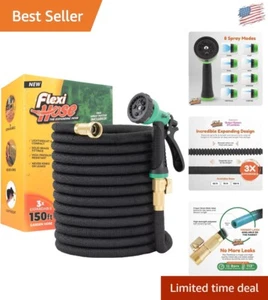 Durable 25ft Expandable Garden Hose - No-Kink Flexibility with Brass Connectors - Picture 1 of 10