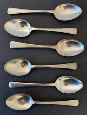6 x Antique Silver Plate Old English Dinner Spoons Beehive Plate Slater Brothers