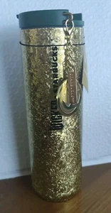 Wicked X Starbucks 16oz Stainless Steel Vacuum Sealed Tumbler Gold Glitter NEW R - Picture 1 of 6