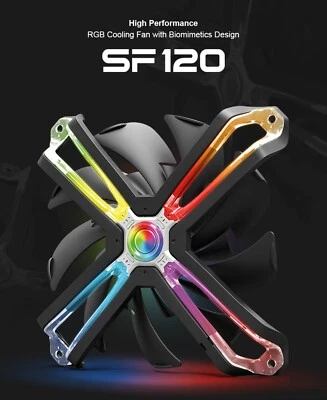 ZALMAN SF120 / PC CASE FAN / PWM 120mm Dual Blade RGB LED / SYSTEM Cooling FAN - Image 1 of 4