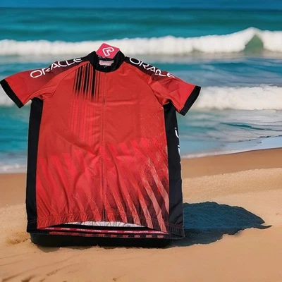 Camiseta deportiva de ciclismo Jakroo para hombre mediana manga corta cremallera completa calce relajado ORCACLE NUEVA CON ETIQUETAS Foto 1 de 4