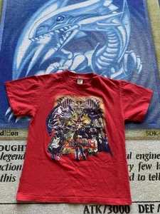 Vintage 1996 Yu-Gi-Oh! Anime Youth Boys Sz S 6/7 Red Glitter Exodia Magician - Picture 1 of 6
