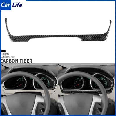 Cubierta inferior del velocímetro del tablero de instrumentos de fibra de carbono real para Chevrolet Traverse 09-17 Foto 1 de 4