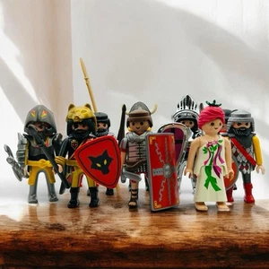 Playmobil Wikinger Mittelalter Figuren Konvolut Ritter Barbaren Römerschwerter 10 Stück - Bild 1 von 10