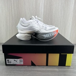 Zapatos para correr Puma Fastroid Nitro talla 11 para hombre blancos plateados tomate cereza - Imagen 1 de 19