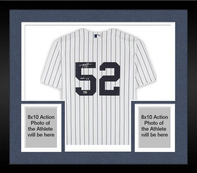 Framed CC Sabathia New York Yankees Signed Nike White Replica Jersey w/HOF Insc - Image 1 of 4