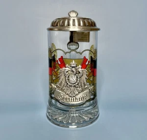 Vintage Domex Old Germany Glass Lidded Stein  - Picture 1 of 22