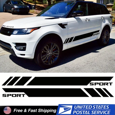 For Land Rover Range Rover Sport Glossy Black Side Skirt  Stripe Decal Sticker Foto 1 de 2